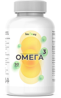 Imokey (Имокей) омега-3 жирные кислоты высокой концентрации, капсулы 90шт БАД