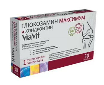 Купить via vit (виавит) глюкозамин максимум и хондроитин, таблетки 30шт бад в Богородске