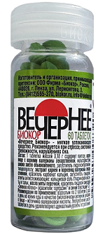 Вечернее Биокор, таблетки 0,18г 60шт БАД