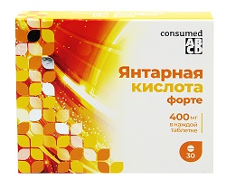 Купить янтарная кислота форте консумед (consumed), таблетки, 30 шт бад в Богородске