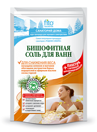 Купить фитокосметик санаторий дома соль для ванн бишофитная для снижения веса, 530г в Богородске