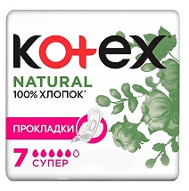 Kotex Natural (Котекс) прокладки супер 7шт
