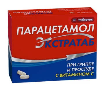Купить парацетамол экстратаб, таблетки 500мг+150мг, 20 шт в Богородске