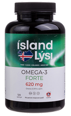 Lysi (Лиси) Омега-3 форте, капсулы массой 1000 мг, 120 шт БАД