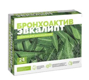 Эвкалипт Бронхоактив, таблетки для рассасывания массой 950мг, 24 шт БАД