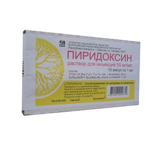 Пиридоксин, раствор для инъекций 50мг/мл, ампулы 1мл, 10 шт