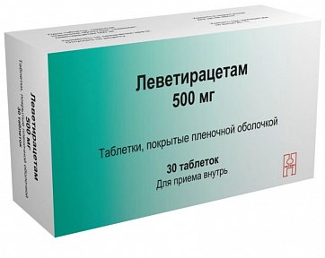 Леветирацетам, таблетки, покрытые пленочной оболочкой 500мг, 30 шт