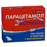 Парацетамол Экстратаб, таблетки 500мг+150мг, 10 шт