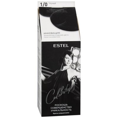 Купить estel (эстель) краска-уход для волос celebrity тон 1/0 черный в Богородске