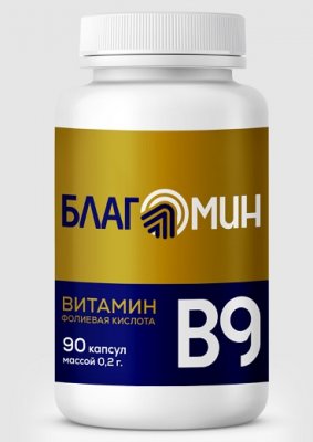 Купить благомин витамин в9 фолиевая кислота, капсулы 90 шт бад в Богородске