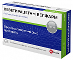 Купить леветирацетам велфарм, таблетки покрытые пленочной оболочкой 500 мг, 30 шт в Богородске