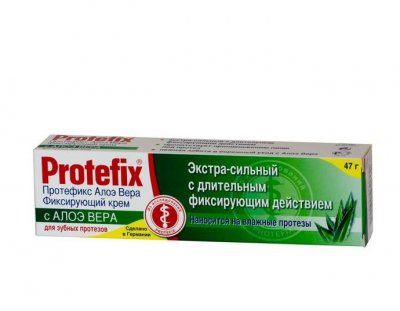 Купить протефикс (protefix) крем для фиксации зубных протезов алоэ вера 40мл в Богородске