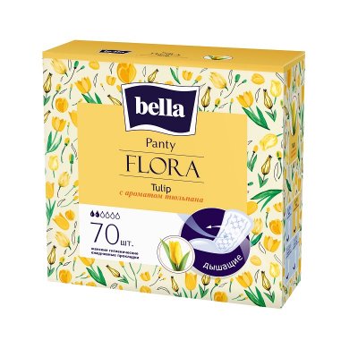 Купить bella (белла) прокладки panty flora с ароматом тюльпана 70 шт в Богородске