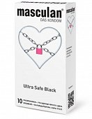 Купить masculan (маскулан) презервативы утолщенные черного цвета black ultra safe 10шт в Богородске