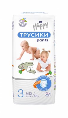 Купить bella baby happy (белла) подгузники-трусики 3 миди 6-11кг 48 шт в Богородске