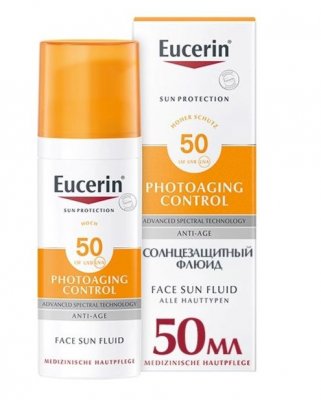 Купить eucerin photoaging control (эуцерин) флюид для лица солнцезащитный 50 мл spf50+ в Богородске