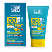 Купить librederm bronzeada (либридерм) крем для детей солнцезащитный с омега 3-6-9 и термальной водой, 150мл spf50 в Богородске