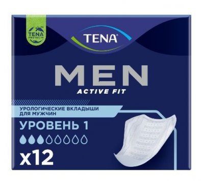 Купить tena (тена) прокладки, men active fit уровень 1, 12 шт в Богородске