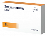 Купить вилдаглиптин, таблетки 50мг, 28шт в Богородске