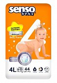 Купить senso baby simple (сенсо бейби) подгузники-трусики для детей, размер 4l (9-14кг), 44 шт в Богородске
