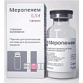 Купить меропенем, порошок для приготовления раствора для внутривенного введения 500мг, флакон в Богородске