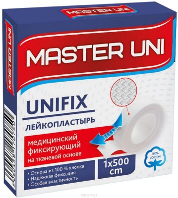 Купить пластырь master uni (мастер-юни) медицинский фиксирующий тканевая основа 1см х 5м в Богородске