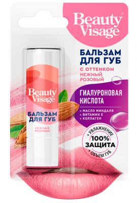 Купить бьюти визаж (beautyvisage) бальзам для губ с нежным розовым оттенком 3,6 г в Богородске