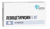 Купить левоцетиризин, таблетки, покрытые пленочной оболочкой 5мг 14шт от аллергии в Богородске