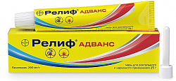 Купить релиф адванс, мазь для ректального и наружного применения 200мг/г, 25г в Богородске