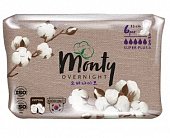 Купить monty (монти) ultra soft overnight прокладки ночные, 6 шт в Богородске