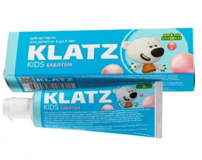 Купить klatz (клатц) зубная паста мимимишки для детей 3-6лет бабл гам, 40мл в Богородске