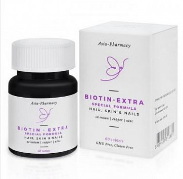 Биотин Экстра Специальная формула, таблетки массой 300мг, 60 шт БАД