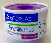 Купить ecoplast ecosilk plus медицинский фиксирующий текстильный 2,5см х 5м в Богородске