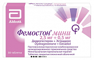 Купить фемостон мини, таблетки, покрытые пленочной оболочкой 2,5мг+0,5мг, 84 шт в Богородске