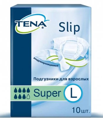 Купить tena slip super (тена) подгузники  размер l, 10 шт в Богородске