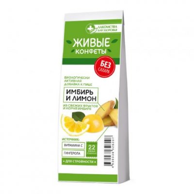 Купить лакомства для здоровья мармелад со вкусом имбиря и лимона, 105г бад в Богородске