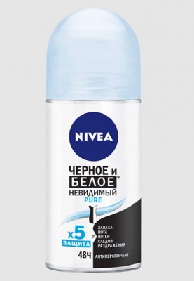 Купить nivea (нивея) дезодорант шариковый невидимая защита пюр, 50мл в Богородске