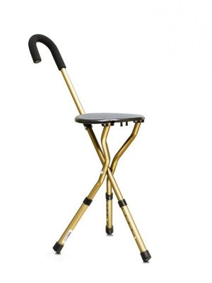 Купить трость amcs37 металлическая комбинированная с трехопорным стулом с регулируемой высотой в Богородске