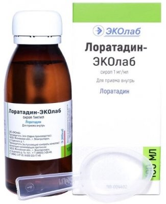 Купить лоратадин-эколаб, сироп 1мг/мл, 100мл от аллергии в Богородске