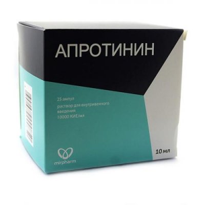 Купить апротинин, раствор для внутривенного введения 10000кие/мл, ампулы 10мл, 25 шт в Богородске