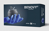 Купить перчатки benovy нитриловые нестерильные неопудренные текстурированные на пальцах размер м 50 пар, сиренево-голубые в Богородске