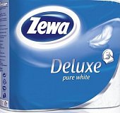 Купить зева (zewa) делюкс бумамага туалетная 3-х слойная белая, рулон 4шт в Богородске