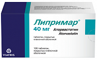 Купить липримар, таблетки покрытые пленочной оболочкой 40 мг, 100 шт в Богородске