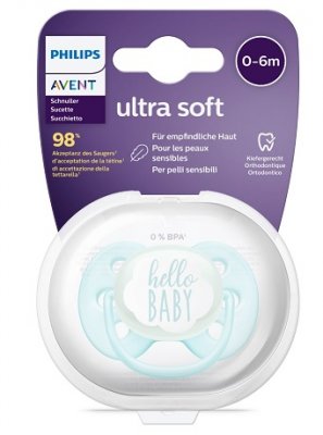 Купить avent (авент) пустышка силиконовая ultra soft для мальчиков 0-6 месяцев 1 шт (scf522/01) в Богородске