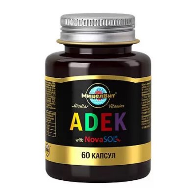 Купить мицеллированные витамины adek, капсулы 600мг, 60 шт бад в Богородске
