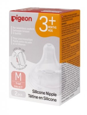 Купить pigeon softouch peristaltic plus (пиджен) соска силиконовая для бутылочки с 3 месяцев, размер m 3 шт в Богородске