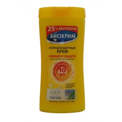 Купить биокрим крем солнцезащитный сияние и защита, 200мл spf10 в Богородске