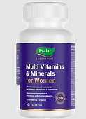 Купить мультивитамины и минералы для женщин эвалар, таблетки покрытые оболочкой, 90шт бад в Богородске