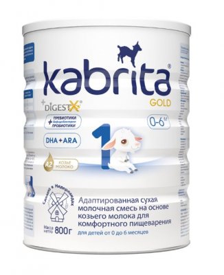 Купить kabrita gold 1 (кабрита) смесь на козьем молоке для детей с рождения, 800г в Богородске