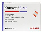 Купить конкор, таблетки, покрытые пленочной оболочкой 5мг, 90 шт в Богородске